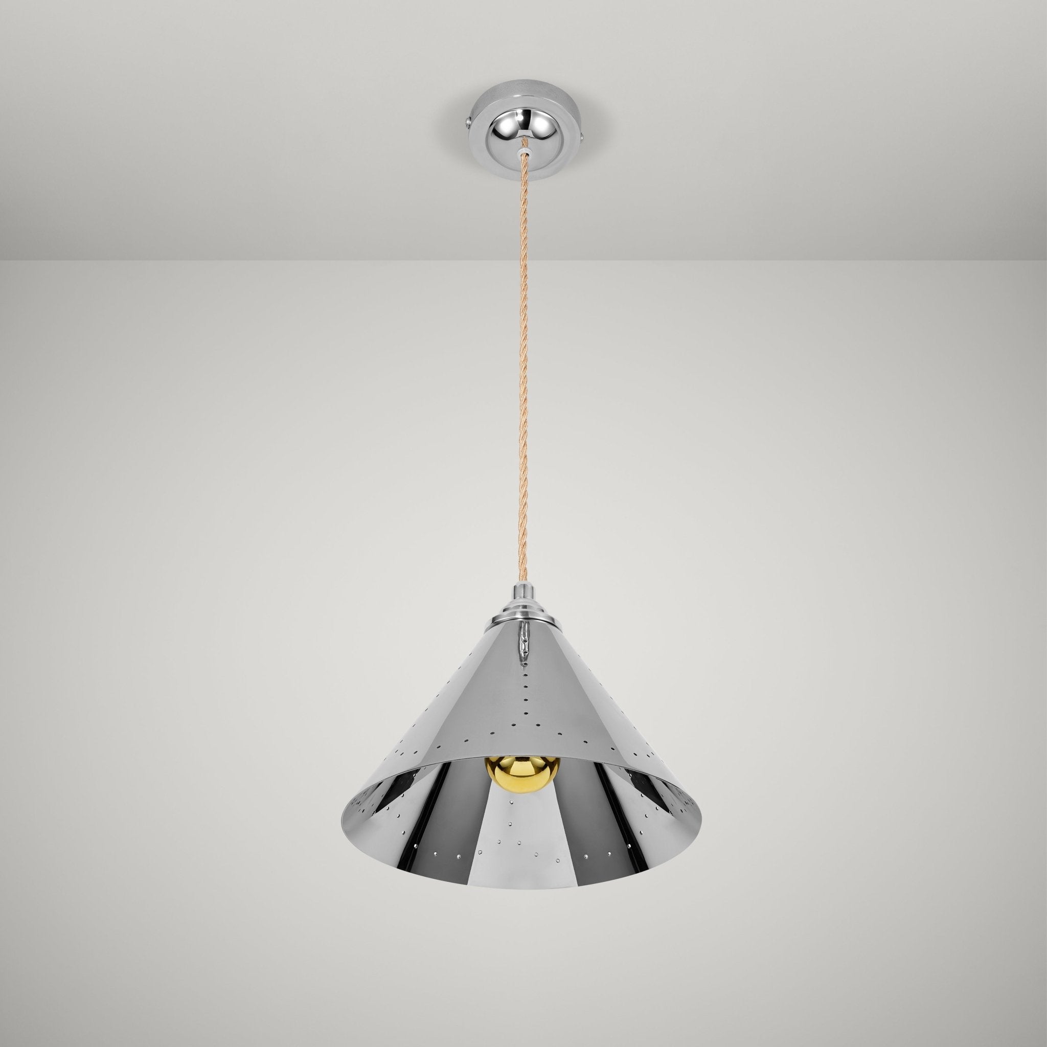 VESPER Conical Pendant Light - Polished Chrome - Plank Hardware