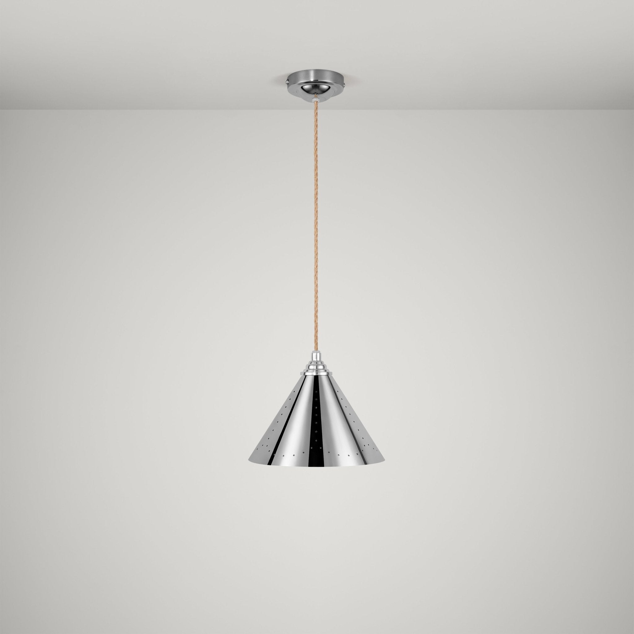 VESPER Conical Pendant Light - Polished Chrome - Plank Hardware