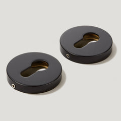 Plank Hardware Door Lever Handles Black OHL Door Lever Escutcheon Set - 50mm - Black