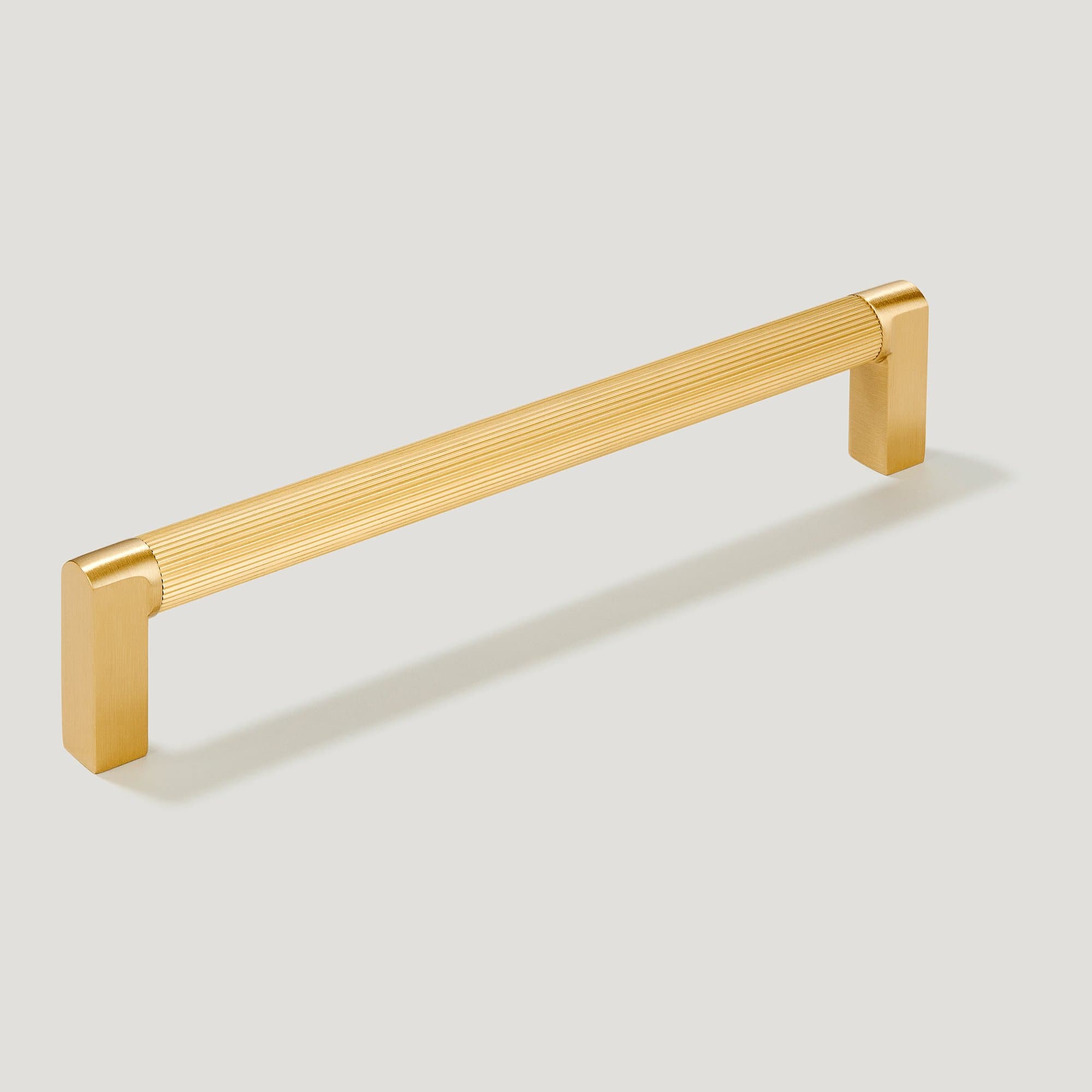 Plank Hardware Handles & Knobs BECKER Grooved D-Bar Handle - Solid Brass