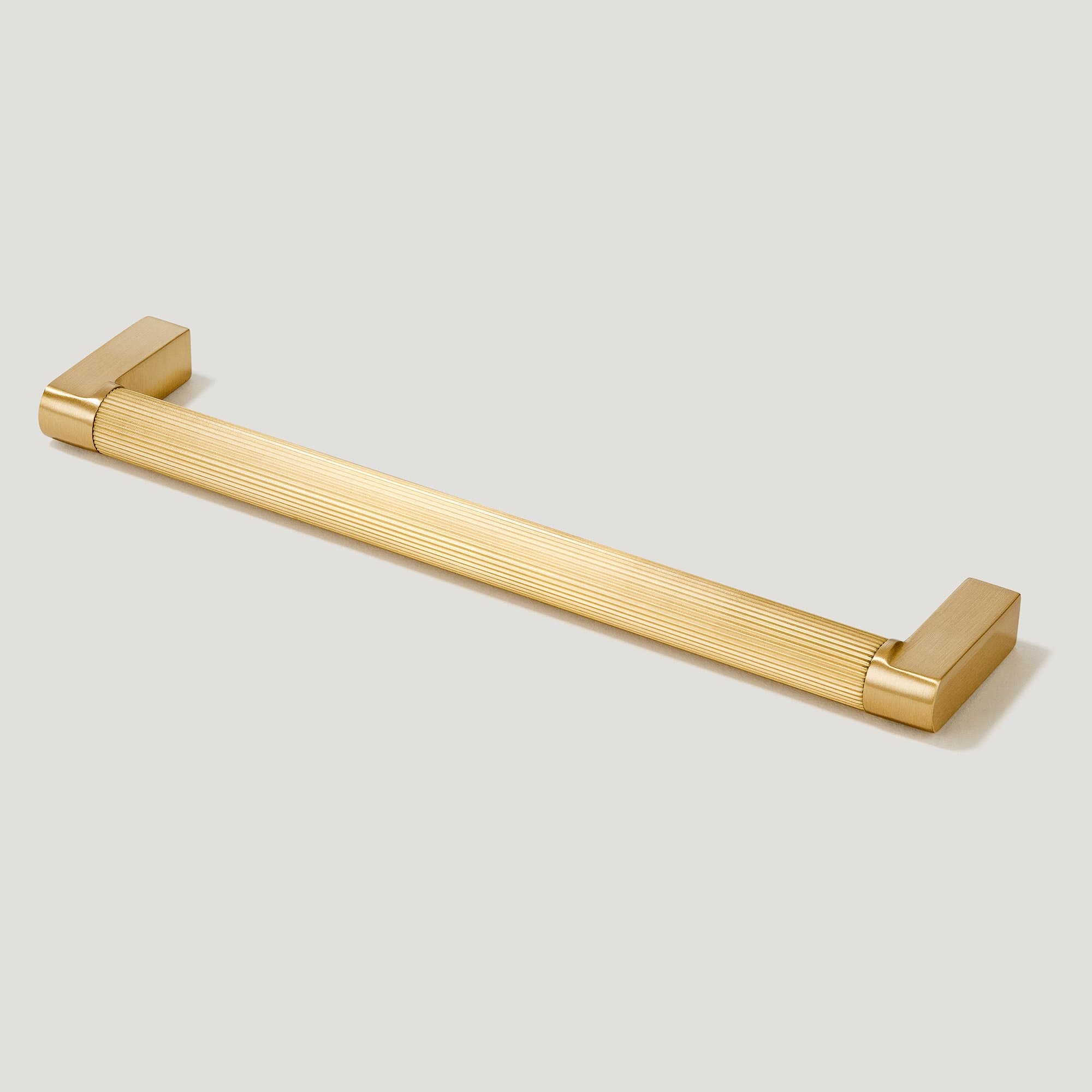 Plank Hardware Handles & Knobs 170mm (160mm screw w) BECKER Grooved D-Bar Handle - Solid Brass