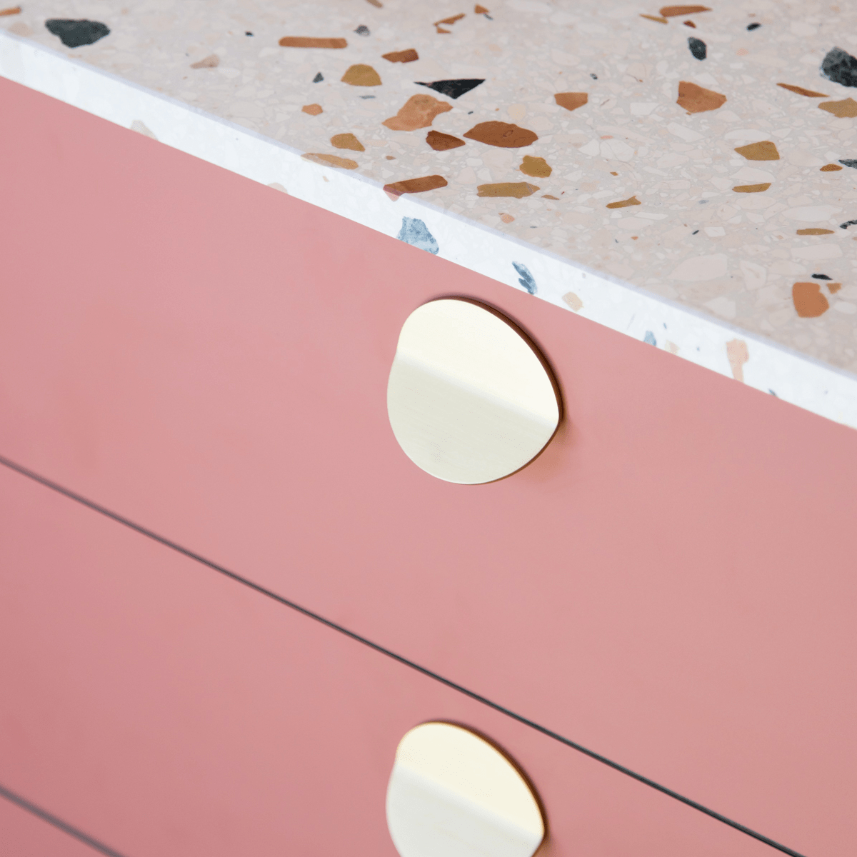 Plank Hardware Handles & Knobs FOLD Round Front Attachment Handle - Brass