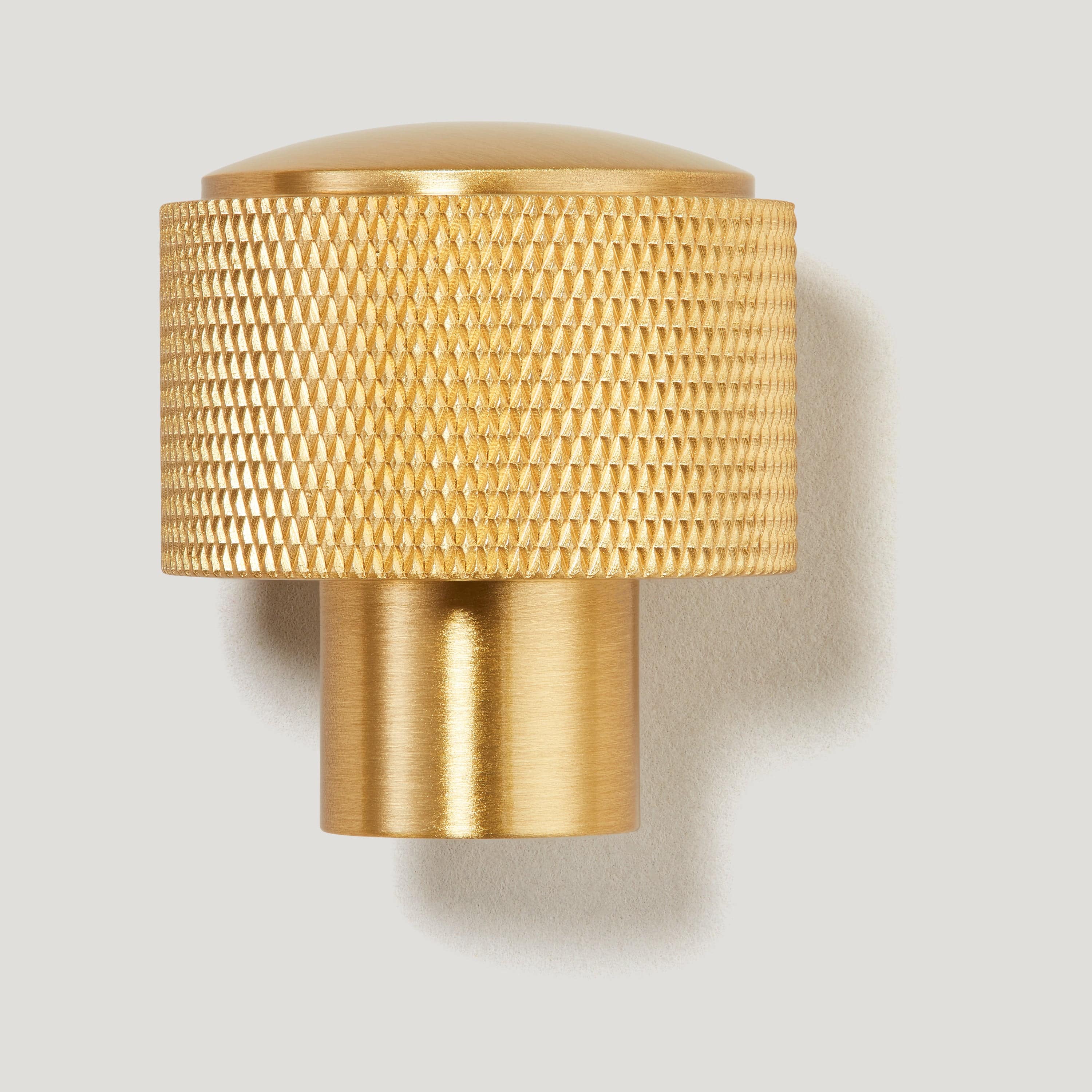 Plank Hardware Handles & Knobs HUMBOLDT Knurled Button Knob - Brass
