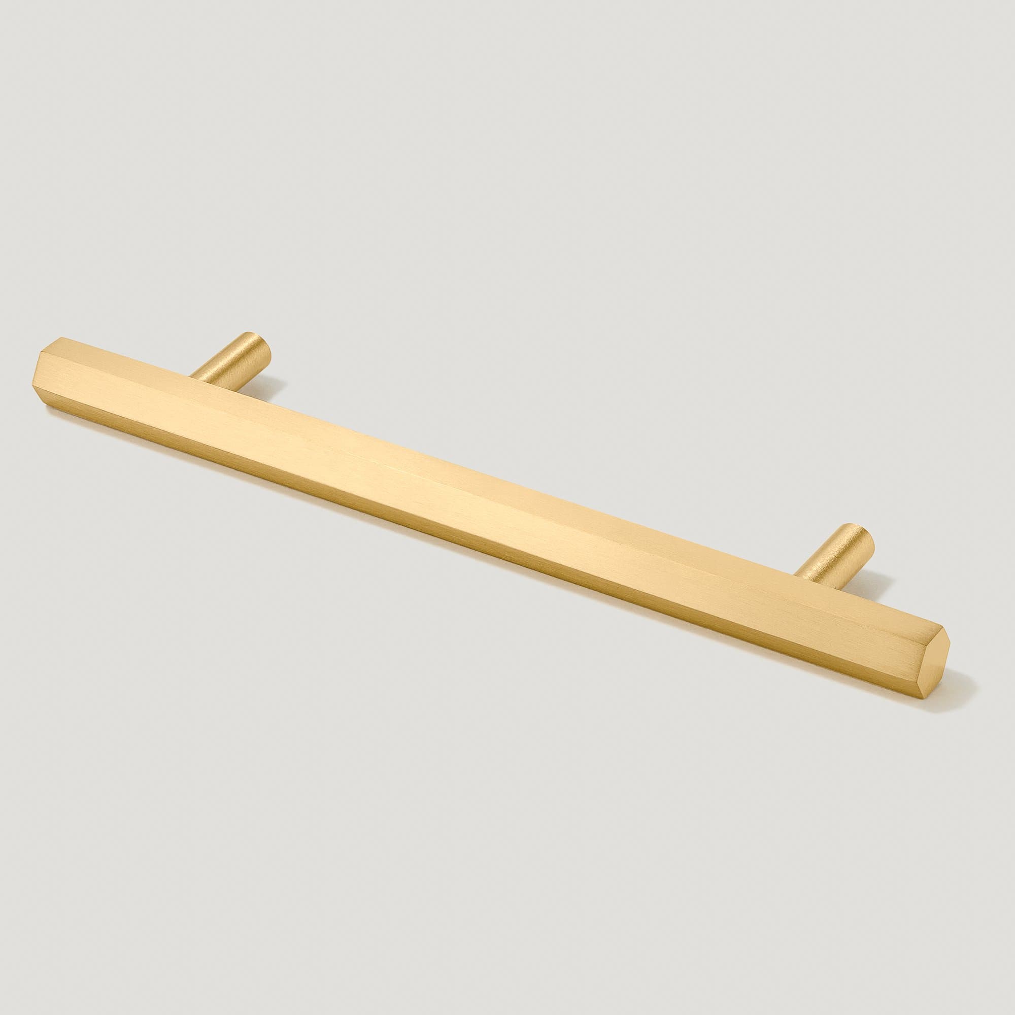 Plank Hardware Handles & Knobs 150mm (96mm screw w) HUXLEY Hexagonal Handle - Solid Brass