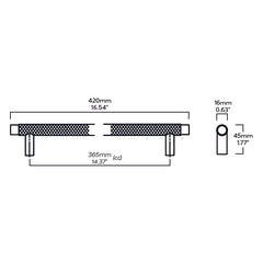 Plank Hardware Handles & Knobs KEPLER Heavyweight Knurled Handle - Satin Nickel