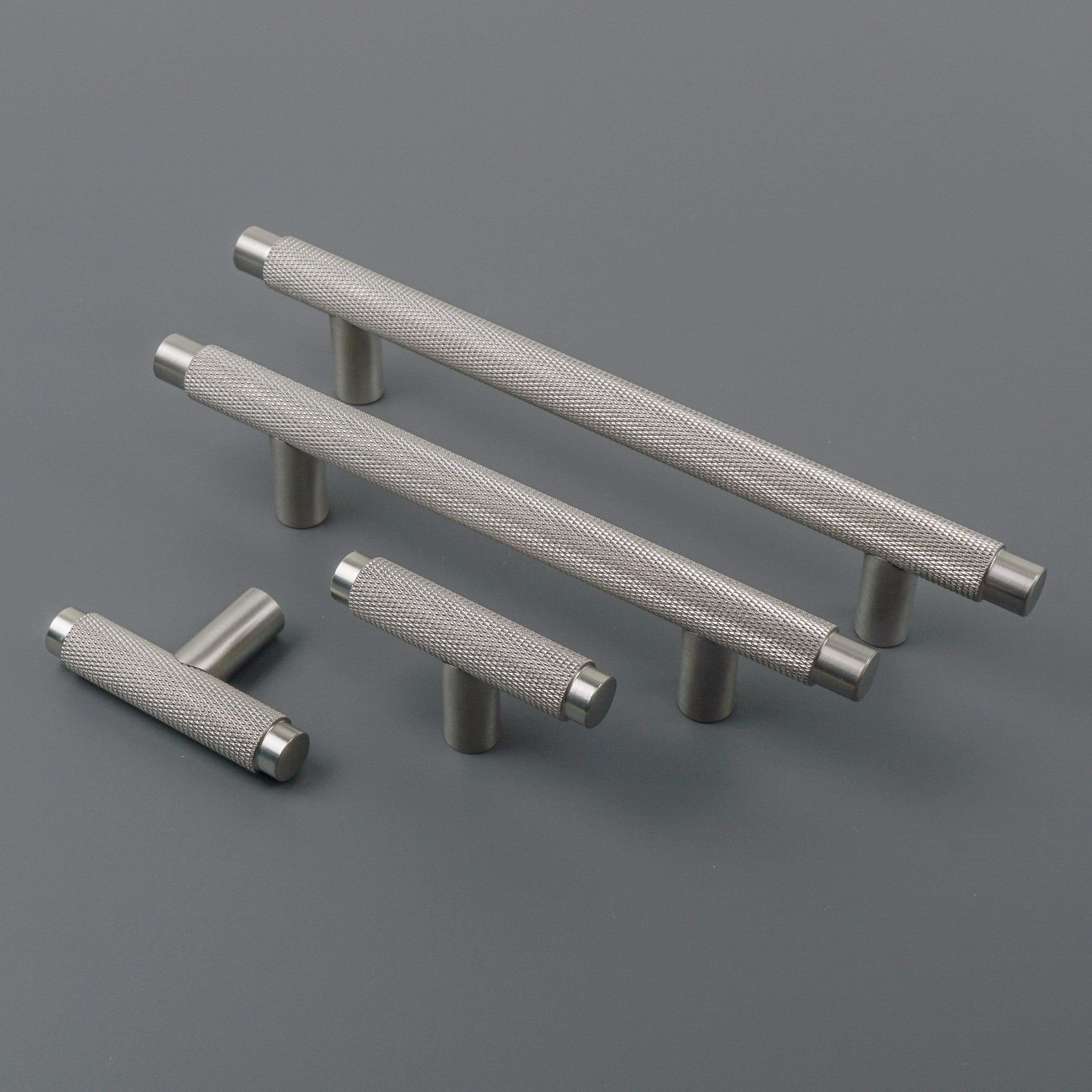 Plank Hardware Handles & Knobs Single T - 57mm KEPLER Knurled Single T Handle - Satin Nickel