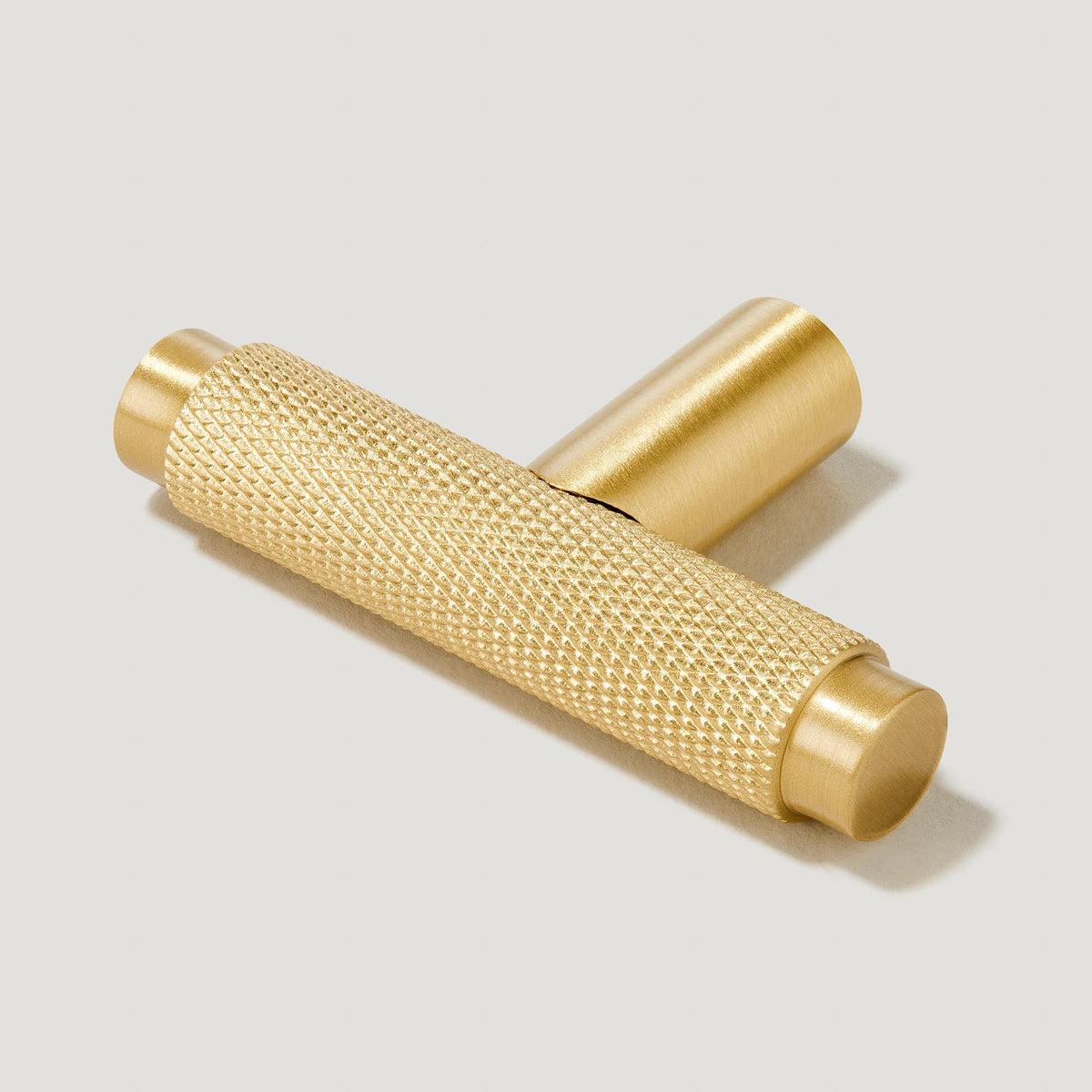 Solid Brass Knurled Cabinet Handle | Small T-Bar Handle