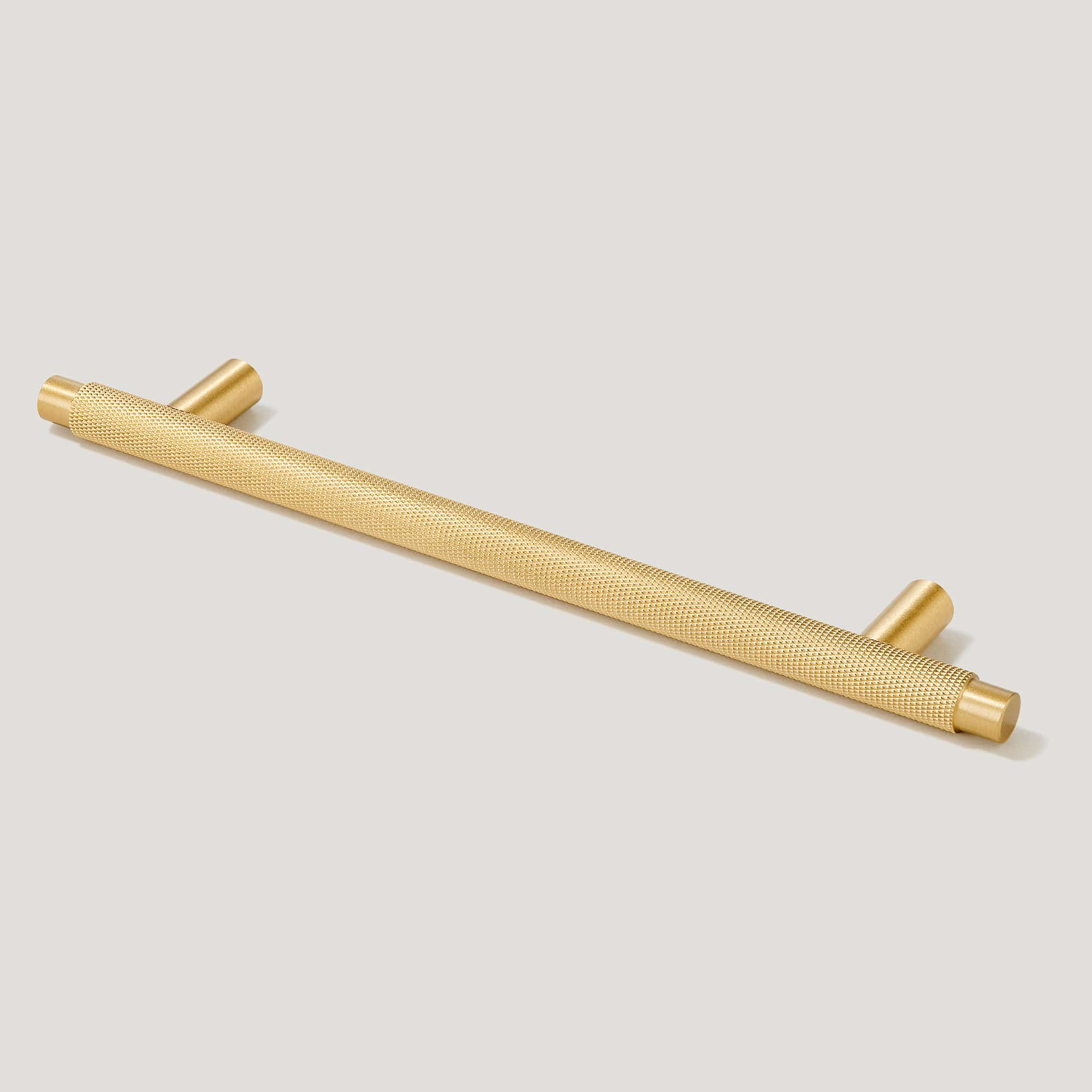 Plank Hardware Handles & Knobs 220mm (160mm screw w) KEPLER Knurled T-Bar Handle - Solid Brass