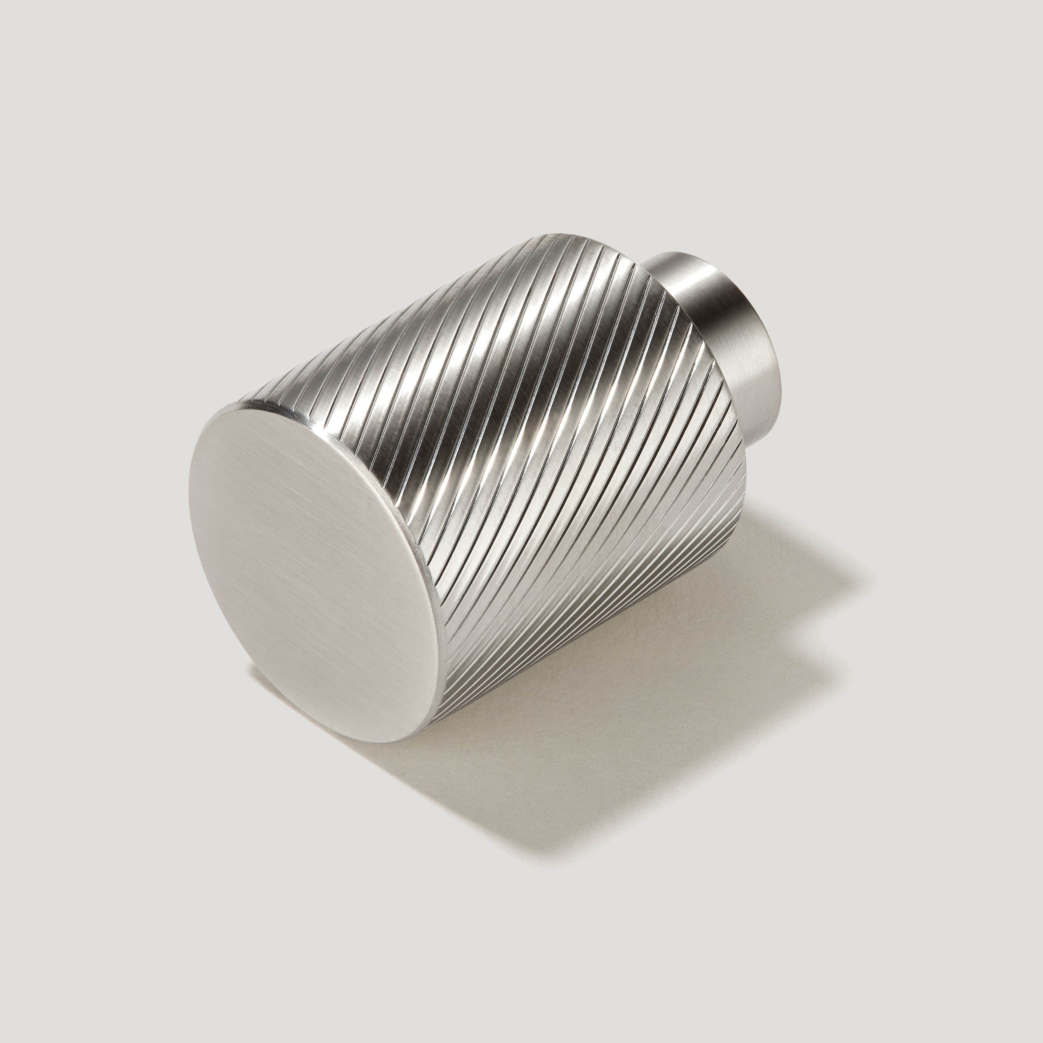 Plank Hardware Handles & Knobs SADLER Swirled Knob - Stainless Steel
